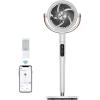 imageDreo Smart Fan for Bedroom 120105 Omnidirectional Oscillating Standing Fans with Remote 100ft Quiet Floor Fan for Room WiFiVoiceAlexa 6 Modes 8 Speeds 3743 Height 12H Timer DC MotorWhite