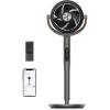 imageDreo Smart Fan for Bedroom 120105 Omnidirectional Oscillating Standing Fans with Remote 100ft Quiet Floor Fan for Room WiFiVoiceAlexa 6 Modes 8 Speeds 3743 Height 12H Timer DC MotorGrey