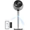 imageDreo Smart Fan for Bedroom Positionbased Oscillation 150120 3D Oscillating Fan 110ft Pedestal Fans with WiFiVoiceRemote Standing Fans Work with AlexaGoogle 9 Speeds 6 Modes 25dB SilverSilver