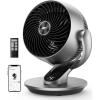 imageDreo Smart Fan for Bedroom120 Vertical and 90 Oscillating Fan with RemoteVoice 13 Inch Height Quiet Air Circulator for Whole Room 70 ft 4 Speeds 5 Modes 12H Timer Desk Fans for Home OfficeSilver