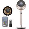 imageDreo Smart Fans for Bedroom 120 120 OmniDirectional Oscillating Fan 90ft Quiet Pedestal Fan with RGB Light 9 Speeds 6 Modes 20dB 8H Timer WiFiVoice 3742quot Floor Fans with Remote Silverstarlight