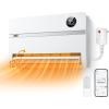 imageDreo Smart Wall Heater Electric Space Heater for Bedroom 1500W 120 Vertical Oscillation Adjustable Thermostat Remote Control 24H Timer EasyMount Heater for Indoor Use Works with Alexa WH719SWhite