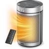 imageDreo Space Heater Portable Electric Heaters for Indoor Use with Thermostat and Remote 2024 Upgraded Digital Display 12H Timer 5 Mode 1500W PTC Ceramic Fast Safety Heat for Office Bedroom HomeSilver