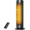 imageDreo Space Heater for Large Room 23 Inch Electric Heaters for Indoor Use 8 Safe Protection Tower 70 Oscillation PTC Ceramic with Thermostat and Remote Quiet 12H Timer Bedroom OfficeBlack