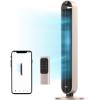 imageDreo Tower Fan for Bedroom 42 Inch 120 Oscillating Fan 25dB Quiet DC Motor 28fts Velocity Bladeless Standing Fan with 12 Speeds 4 Modes 12H Timer Cooling Fans for Home Living Room Pilot Max SStarlight