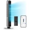 imageDreo Tower Fan for Bedroom 90 Oscillating Standing Fan with 40ft Far Airflow 25dB Ultra Quiet DC Motor 28fts Velocity 12 Speeds 42 inch Smart Control 4 Modes 12H Timer Pilot Pro SSilver