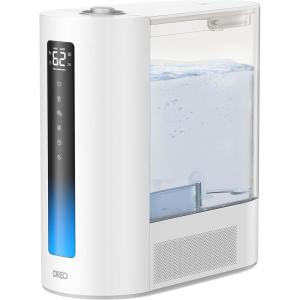 imageDreo 6L Humidifiers for Bedroom Smart Warm ampamp Cool Mist for Large Room 60Hr Quiet Runtime for Baby Plant Humidity Sensor Indicator Light 12H Timer GoogleAlexa HM713SWhite