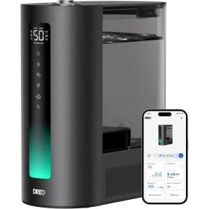 imageDreo 6L Humidifiers for Bedroom Smart Warm ampamp Cool Mist for Large Room 60Hr Quiet Runtime for Baby Plant Humidity Sensor Indicator Light 12H Timer GoogleAlexa HM713SBlack