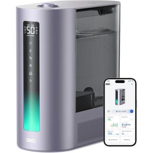 imageDreo 6L Humidifiers for Bedroom Smart Warm ampamp Cool Mist for Large Room 60Hr Quiet Runtime for Baby Plant Humidity Sensor Indicator Light 12H Timer GoogleAlexa HM713SPurple