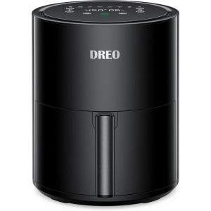 imageDreo Air Fryer  100 to 450 4 Quart Hot Oven Cooker with 50 Recipes 9 Cooking Functions on Easy Touch Screen Preheat Shake Reminder 9in1 Digital Airfryer Black 4L DRKAF002Black