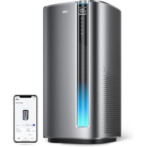 imageDreo Air Purifiers for Home Large Room Bedroom H13 True HEPA Filter Removes 99985 of Pets Hair Particles Dust Smoke Pollen PM25 Monitor Auto Mode Smart WiFi Voice Control Works with Alexa
