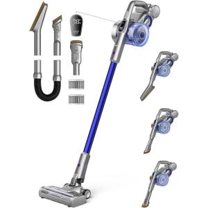 imageDreo Cordless Vacuum Cleaner for Home 25kPa 550W Strong Suction 3000mAh Detachable Battery Up to 60 Mins HandheldStick Vacuum with Headlights Tools for Car Pet Hair Carpets Hard Floors