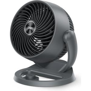 imageDreo Fan for Bedroom 12 Inches 70ft Powerful Airflow 28db Quiet Table Air Circulator Fans for Whole Room 120 Adjustable Tilt 3 Speeds Desktop Fan for Home Office KitchenGrey