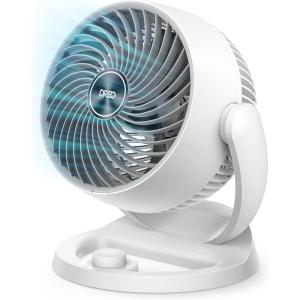 imageDreo Fan for Bedroom 12 Inches 70ft Powerful Airflow 28db Quiet Table Air Circulator Fans for Whole Room 120 Adjustable Tilt 3 Speeds Desktop Fan for Home Office KitchenPearl White