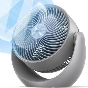 imageDreo Fan for Bedroom Table Air Circulator for Whole Room 11 Inch 40ft Strong Airflow 120 adjustable tilt 28db Low Noise Quiet 3 Speeds 2025 New Desk Fan for Office Kitchen HomeGrey