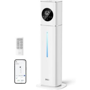 imageDreo HM735S 11L Smart Humidifier Large Room 700 ft 100H Cool Mist Air Humidifiers for Bedroom TopFill SelfCleaning Tank 26dB Auto Mode Aroma Box RGB Light Remote ampamp APP Control Baby WhiteSilver