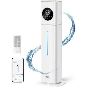 imageDreo HM735S 11L Smart Humidifier Large Room 700 ft 100H Cool Mist Air Humidifiers for Bedroom TopFill SelfCleaning Tank 26dB Auto Mode Aroma Box RGB Light Remote ampamp APP Control Baby WhiteWhite
