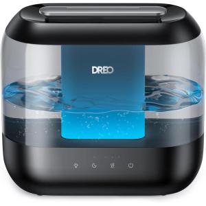 imageDreo Humidifiers for Bedroom 4L Top Fill for Large Room 36H Runtime 28 dB Quiet Supersized Cool Mist Air Humidifier for Baby Nursery Plants Indoor Night Light Easy to Clean ampamp FillBlack