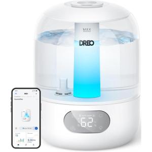 imageDreo Humidifiers for Bedroom Cool Mist Ultrasonic Humidifier with 26dB Quiet ampamp RGB Lighting Top Fill 3L Tank Easy Clean 30 Hr Runtime for Home Baby Plant Nursery Work with GoogleAlexa