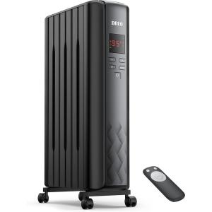 imageDreo Oil Filled Radiator Heater Electric Radiant Heater with Remote Control 4 Modes Overheat ampamp TipOver Protection 24h Timer Digital Thermostat Quiet Space Heater for Indoor Use Large Room