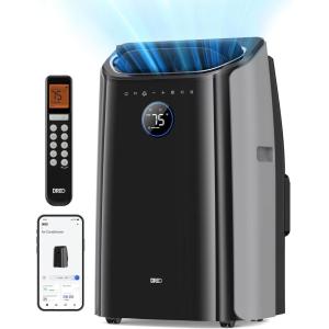 imageDreo Portable Air Conditioners 12000 BTU AC Unit for Bedroom with Drainagefree Cooling 46dB Quiet APPVoiceRemote 24h Timer with Fan ampamp Dehumidifier Smart Standing AC for Room Indoors AC515SBlack