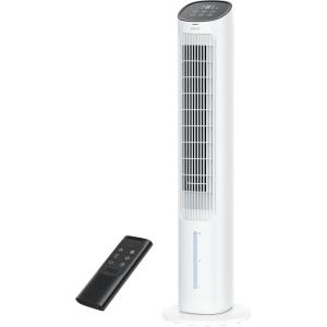 imageDreo Portable Air Conditioners Fan 40 Standing Fans that Blow Cold Air Portable AC80 Oscillating Evaporative Air CoolerRemovable Water Tank Ice Packs Remote Control 4 Speeds 7H Timer BlackWhite