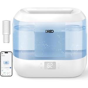 imageDreo Smart Humidifiers for Bedroom Top Fill 4L Supersized Humidifier Large Room with 28 dB 36H Runtime TouchAPPVoice Control Nightlight Cool Mist Humidifiers for Baby Plants Indoor BlackBlue