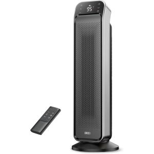 imageDreo Space Heater Indoor 25quot 115fts Fast Portable Room Heater with Remote and Thermostat 3 Modes Overheating ampamp TipOver Protection Electric Heaters for Indoor Use Large Room Bedroom GoldSilver