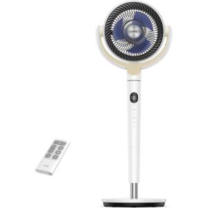imageDreo Standing Fan 120120Omnidirectional Oscillating Fan For Bedroom 85 ft Circulator With Remote DC Motor Quiet Pedestal Fans Adjustable Height 8 Speeds 3 Modes 8H Timer Home PolyFan 502White