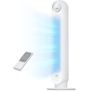 imageDreo Tower Fan for Bedroom 25fts Velocity Quiet Floor Fan 90 Oscillating Fans for Indoors with 4 Speeds 4 Modes 8H Timer Standing Fans Bladeless Fan Black Nomad One DRHTF007White