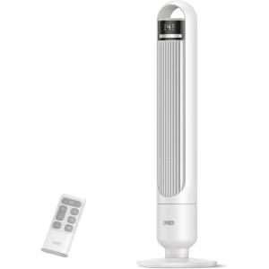 imageDreo Tower Fan for Bedroom 90 Oscillating Standing Fans for Room with 4 Speeds 3 Modes 28dB Quiet for Sleep 25fts Velocity 8H Timer Remote Living Room Office Home Black TF117White