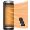 imageDreo Space Heater 1500W Electric Heaters for Indoor Use with Thermostat 70 Oscillation 8 Safety Protections 5 Modes Remote 12H Timer Quiet Portable Heater for Office Bedroom Large RoomSilver