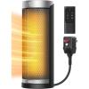 imageDreo Space Heater 1500W Electric Heaters for Indoor Use with Thermostat 70 Oscillation 8 Safety Protections 5 Modes Remote 12H Timer Quiet Portable Heater for Office Bedroom Large RoomSilver