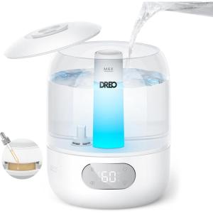 imageDreo Cool Mist Humidifiers for Baby 3L Top Fill 26dB Quite Ambient Indicator Light for Nursery Less Refill Indoor Adjustable Nozzle New Edition