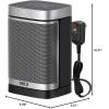 imageDREO Space Heater for Bathroom and Indoor Portable Heater 1500W Safe and Quiet PTC Ceramic Heater 4195F Digital Thermostat 70Oscillating Remote ALCI Safety Plug 12h Timer 5 ModesSilver