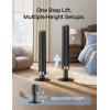 imageDREO Smart Tower Fan for Bedroom 4045 Adjustable Height 28 fts Velocity DC Motor 9 Speeds 4 Modes 90Oscillating Standing Fan 20dB Quiet 12H Timer for Home Office GoogleAlexa BlackBlack