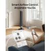 imageDREO Smart Tower Fan for Bedroom 4045 Adjustable Height 28 fts Velocity DC Motor 9 Speeds 4 Modes 90Oscillating Standing Fan 20dB Quiet 12H Timer for Home Office GoogleAlexa BlackBlack