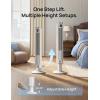 imageDREO Smart Tower Fan for Bedroom 4045 Adjustable Height 28 fts Velocity DC Motor 9 Speeds 4 Modes 90Oscillating Standing Fan 20dB Quiet 12H Timer for Home Office GoogleAlexa BlackWhite