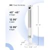 imageDREO Smart Tower Fan for Bedroom 4045 Adjustable Height 28 fts Velocity DC Motor 9 Speeds 4 Modes 90Oscillating Standing Fan 20dB Quiet 12H Timer for Home Office GoogleAlexa BlackWhite