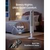 imageDREO Smart Tower Fan for Bedroom 4045 Adjustable Height 28 fts Velocity DC Motor 9 Speeds 4 Modes 90Oscillating Standing Fan 20dB Quiet 12H Timer for Home Office GoogleAlexa BlackWhite