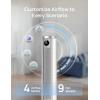 imageDREO Smart Tower Fan for Bedroom 4045 Adjustable Height 28 fts Velocity DC Motor 9 Speeds 4 Modes 90Oscillating Standing Fan 20dB Quiet 12H Timer for Home Office GoogleAlexa BlackWhite