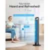 imageDREO Smart Tower Fan for Bedroom 90 Oscillating 40 Standing Fan 26fts HighSpeed 5 Speeds 4 Modes Quiet Room Floor Fans TouchRemoteAPP amp Voice Control Work with Alexa 12H Timer SilverSilver