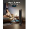 imageDREO Smart Tower Fan for Bedroom 90 Oscillating 40 Standing Fan 26fts HighSpeed 5 Speeds 4 Modes Quiet Room Floor Fans TouchRemoteAPP amp Voice Control Work with Alexa 12H Timer SilverGold