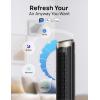 imageDREO Smart Tower Fan for Bedroom 90 Oscillating 40 Standing Fan 26fts HighSpeed 5 Speeds 4 Modes Quiet Room Floor Fans TouchRemoteAPP amp Voice Control Work with Alexa 12H Timer SilverGold