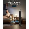 imageDREO Smart Tower Fan for Bedroom 90 Oscillating 40 Standing Fan 26fts HighSpeed 5 Speeds 4 Modes Quiet Room Floor Fans TouchRemoteAPP amp Voice Control Work with Alexa 12H Timer SilverSilver