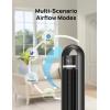 imageDREO Smart Tower Fan for Bedroom 90 Oscillating Standing Fans for Room with 4 Speeds 4 Modes 28dB Quiet for Sleep 26fts Velocity 8H Timer RemoteAppVoice Control for Living Room Office Home