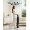 imageDREO Smart Tower Fan for Bedroom 90 Oscillating Standing Fans for Room with 4 Speeds 4 Modes 28dB Quiet for Sleep 26fts Velocity 8H Timer RemoteAppVoice Control for Living Room Office Home