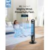 imageDREO Smart Tower Fan for Bedroom 90 Oscillating Standing Fans for Room with 4 Speeds 4 Modes 28dB Quiet for Sleep 26fts Velocity 8H Timer RemoteAppVoice Control for Living Room Office Home