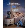 imageDREO TurboCool Misting Fan 516 15030 Omnidirectional Oscillating Cooling Fans that Blow Cold Air 26 fts Wind Ultrafine Mist 20dB 13L Tank 6 Speeds 2 Modes Remote Control Indoor GreyBlack