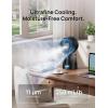 imageDREO TurboCool Misting Fan 516 15030 Omnidirectional Oscillating Cooling Fans that Blow Cold Air 26 fts Wind Ultrafine Mist 20dB 13L Tank 6 Speeds 2 Modes Remote Control Indoor GreyBlack